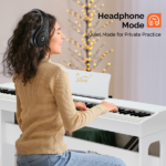 Do Not Sell on Amazon Glarry GDP-104 88 Keys Full Weighted Keyboards Digital Piano with Furniture Stand, Power Adapter, Triple Pedals, Headphone, for All Experience Levels White - Image 23