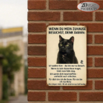 CIFbuy 1pc Vintage German Black Cat Metal Sign, Retro" Iron House Rules Quote Wall Art, 2D Flat Unframed Weatherproof Rustproof UV Resis Sign, RetrikTok, Sign, RetrikTok, t Self-pickup Logiopics - Image 4