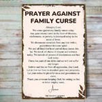 CIFbuy Vintage Religious Prayer Metal Wall Decor Protect Against Family Curse Wall Plaque For Home Garden (TikTok, temu pick-up service)
