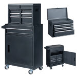 4 Drawstring Cabinet Steel Black Lock 330lb Instrument Cart Storage Room - Image 18