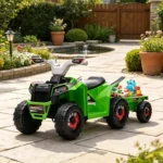 Blue 6V Toddler Electric Vehicle – with Toy-Carrying Back Trailer, Gentle Forward & Backward, Durable Wear-Resistant Wheels 18-36 Months - Image 22