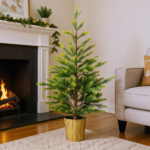 2 Pack 4 FT Dual Tone Artificial Christmas Tree with Pot Stand, Potted Xmas Pine Tree with 119 Branch Tips for Holiday Party Office Home, Green - Image 2