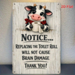 CIFbuy Funny Toilet Paper Metal Sign, Vintage Rustic Bathroom Wall Decor, Waterproof Anti-Rust Iron Plaque, Creative 2D Flat Printed Re TikTok, TikTok, proof Anti-Rust Iron Plaque Self-pickup Logiopics - Image 8