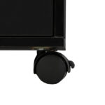 Double Edged Manicure Nail Table with Drawer Black - Image 3