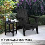 46*46*46cm Single Layer Round HDPE Side Table Black - Image 19