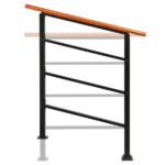 Replace 80617397 Handrails for Outdoor Steps, Wrought Iron Solid Wood Hand Railing for Concrete Steps, Porch Steps, Wooden Steps, Fits 1 to 3 Steps - Image 13