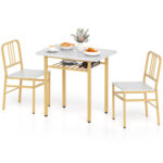 Set of 2 Dining Chair Set (Grey&Walnut), Teddy Velvet Upholstery & Plush Padded Design - Image 18