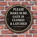 CIFbuy 1pc 8x8in Vintage Safety Warning Door Sign, "Please Make Sure" The Door, Is Closed And Locked 2D Flat Round Plaque TikTok, Temu Self-pickup Logiaqics - Image 7