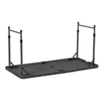 4 Foot Adjustable Height Folding Plastic Table, Black (Shipment from Walmart) - Image 2