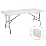 6' Folding Table Portable Plastic Indoor Outdoor Picnic Party Dining Camping Tables - Image 96