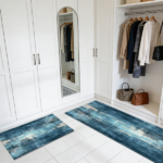 Three-piece kitchen rug set, non-slip and washable, abstract pattern kitchen hallway rug, soft and comfortable, suitable for sinks, floors, entrances, hallways and bathrooms. - Image 8