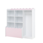 Kids Clothing Rack with Storage Cubes & Rolling Drawer Multifunctional Children Wardrobe Organizer - Image 2