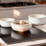 22-Piece Non-Stick Cookware Set, 6 Pots & 3 Lids, Removable Handles, Oven & Dishwasher Safe, Includes 28cm Soup Pot, Cream White Aluminum - Image 8