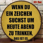 CIFbuy 1pc 8x8 Inch Round French Aluminum Sign, Vintage Drinking Bar Decor Plaque, German Language Metal Wall Art For Kitchen Restauran TikTok, TikTok, Self-pickup Logiopics - Image 2