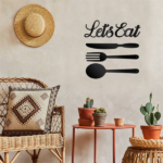 CIFbuy Handcrafted Let's Eat Wall Art Set 5 Piece iron Kitchen Sign Sculpture (TikTok, temu pick-up service) - Image 8