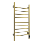 Brushed Gold Heated Towel Rack for Bathroom,Wall Mounted with Intelligent Touch Screen Timer, 9-Bar Towel Warmer, 304 Stainless Steel Polished, Plug-in/Hard-Wired[Unable ship on weekends, TK/TEMU only for pickup, only TX10643 warehouse supports GOFO] - Image 3