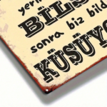 CIFbuy Vintage Turkish Text 2D Flat Metal Sign, Rustic" Iron Wall Art With Inspirational Quote, Inspirational Quote, 8x12 Inch Durable Home Decor Sign, RustikTok, Sign, RustikTok, t Self-pickup Logiopics - Image 5