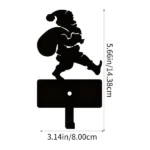 CIFbuy Santa Key Stocking Hooks Set Heavy Duty Metal Wall Decor Holiday Organizer (TikTok, temu pick-up service) - Image 2