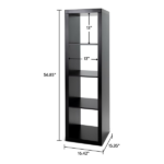 4 Cube Vertical Storage Organizer, Solid Black (Shipment from Walmart) - Image 4