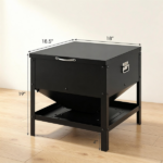 Heavy Duty Stainless Steel Chicken Feed Hopper with Lift Top Cover, Raised Legs Spill-Proof Poultry Feeding Box for Backyard Flock Low Refill Frequency - Image 4