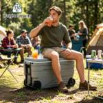 103QT Hard Ice Cooler, Retention Portable Cooler with Wheels, 330LBS Support Seat, Leak-Proof Ice Chest for Camping Beach - Image 9