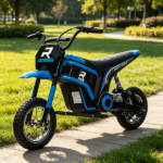 Blue 24V 350W Electric Dirt Bike - Twist Grip Throttle up to 15 MPH Ideal for Ages 13+ with Adult Supervision Required - Image 8