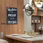 CIFbuy Vintage Metal Wall Art 8x12 Inch, Inspirational Quote Iron Sign, 2D Flat Blackboard Style Home Decor, Mistakes Are Proof You Are TikTok, TikTok, Are Self-pickup Logiopics - Image 3