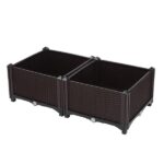 2Pcs Free Splicing Injection Planting Box Brown - Image 35