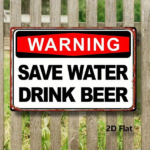 CIFbuy Vintage Metal Sign Save Water Drink Beer Funny Quote Plaque Waterproof Rustproof 8x12 Inch 2D Flat Wall Art For Bathroom Man Cav TikTok, TikTok, Cav Self-pickup Logiopics - Image 5