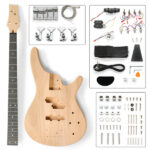 DIY 4 String IB Style Electric Bass Guitar Kits with Mahogany Body, Maple Neck and Accessories - Image 14
