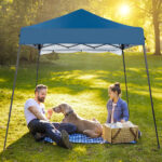1.8*1.8m Beveled Oxford Cloth Black Plastic Sprayed Iron Pipe With One Side Cloth Backpack Storage Bag Folding Shed Sky Blue - Image 17