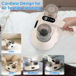72000 Times/Min Tapping Mattress Vacuum Cleaner with UV-C Sanitizing Light, 9000PA & 15000PA Dual Suction Cordless Dust Mite Remover with Double Dust Cup - Image 8