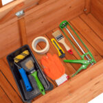 112 * 58 * 84cm Cedar Yard Storage Box With Backrest Armrest Bright Orange Red - Image 10