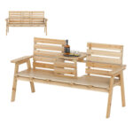 44" Teak Oil Hardwood Backless Outdoor Bench, 530 LBS Load Capacity Patio Dining Bench - Image 24
