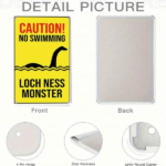 CIFbuy Loch Ness Monster Metal Sign Retro Scottish Nessie" Warning Plaque 2D, Unframed Weatherproof Rustproof UV Resistant Outdoor I Scottish NikTok, Scottish NikTok, t Self-pickup Logiopics - Image 4