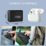Pocket Air Pump Mini Bike Pump Electric 130PSI With Presta & Schrader Valves Auto Stop Fast Inflation Type-C Rechargeable Battery For All Bicycles & Balls Cycling Essentials - Wireless Tire Inflator - Image 4