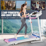 Compact Folding Treadmill for Home - 2.5HP Quiet Brushless Motor, 3-Level Incline, 7.5 MPH, Shock Absorption, Space-Saving Design for Running, Walking - Treadmill for Small Spaces & Home Use - Image 5