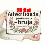 CIFbuy Spanish Witch 2D Flat Metal Wall Art Sign, Vintage Waterproof Rustproof Metal Plaque 7.8X11.8 Inch, Halloween Indoor Outdoor Hom TikTok, TikTok, Hom Self-pickup Logiopics - Image 5
