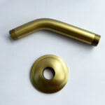 Shower Arm with Flange, 1/2 NPT Tapered Threads, Rain Shower Head Arm, Wall Mount Shower Extension Arm - Image 2