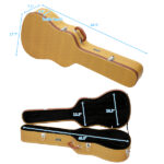 Replace 46540529 41" Folk Guitar Hardshell Carrying Case Fits Most Acoustic Guitars Microgroove Flat Yellow - Image 9