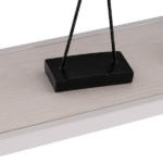 Same Code 84911617 Triamine Board Cross Iron Frame Porch Table Sofa Side Table Reddish Oak Wood Grain - Image 17