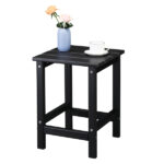 36*36*47cm Single Layer Square HDPE Side Table Black - Image 6