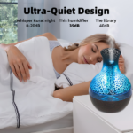 300ml USB Aromatherapy Diffuser and Humidifier, Ultra Quiet Cool Mist Humidifier with Remote Control, 7 Color Changing LED Lights for Home, Office, Bedroom, Nursery - Image 8