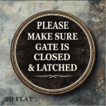 CIFbuy 1pc 8x8in Vintage Safety Warning Door Sign, "Please Make Sure" The Door, Is Closed And Locked 2D Flat Round Plaque TikTok, Temu Self-pickup Logiaqics - Image 10