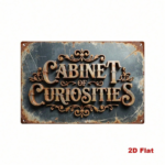 CIFbuy Vintage Cabinet Of Curiosities Metal Sign, 2D Flat Iron Wall Decor, Artistic Font Home Room Decoration, 7.87x11.81in TikTok, TikTok, n Self-pickup Logiopics - Image 2