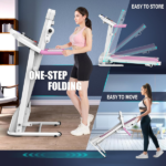 Compact Folding Treadmill for Home - 2.5HP Quiet Brushless Motor, 3-Level Incline, 7.5 MPH, Shock Absorption, Space-Saving Design for Running, Walking - Treadmill for Small Spaces & Home Use - Image 4