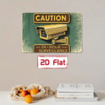 CIFbuy Caution 24-Hour Surveillance Camera Metal Sign, Weatherproof Rustproof" UV Resistant 2D Flat Unframed Security Warning Plaque, 2D Flat Unframed Security Warning Plaque, 7. ikTok, ikTok, t Self-pickup Logiopics - Image 6