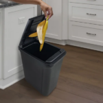 (2 pack) Kitchen Trash Can, 7.6 Gallon Plastic Garbage Bin with Touch Top Lid, Black(Shipment from Walmart) - Image 3