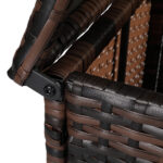 Replace 95812680 40*40*57cm Iron Frame Gas Bottle Storage Rattan Side Table Brown Gradient - Image 25
