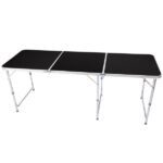 6ft Aluminum Alloy Folding Table black - Image 2